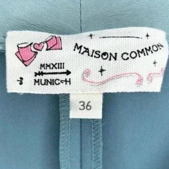 Maison Common Size 36 DE/ 6US Women’s Green Top Blouse Formal Luxury - Picture 3 of 12